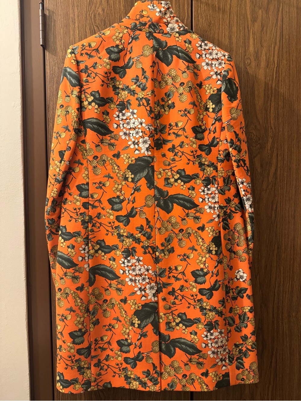 NWT J. Crew Collection Ratti Regent Top Coat Terracotta Floral Wool Blend Size 6 - Picture 3 of 16